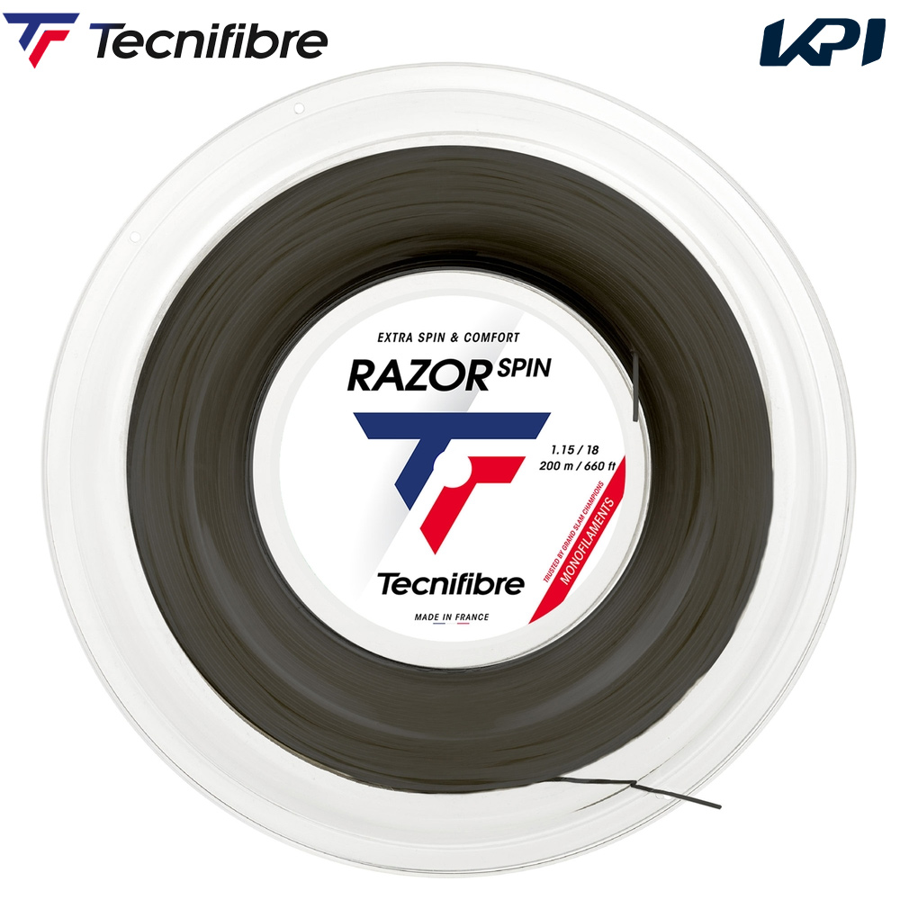 テクニファイバー Tecnifibre テニスガット・ストリング    RAZOR SPIN レーザースピン 200M ロール 04RRASPI 5月中旬発売予定※予約