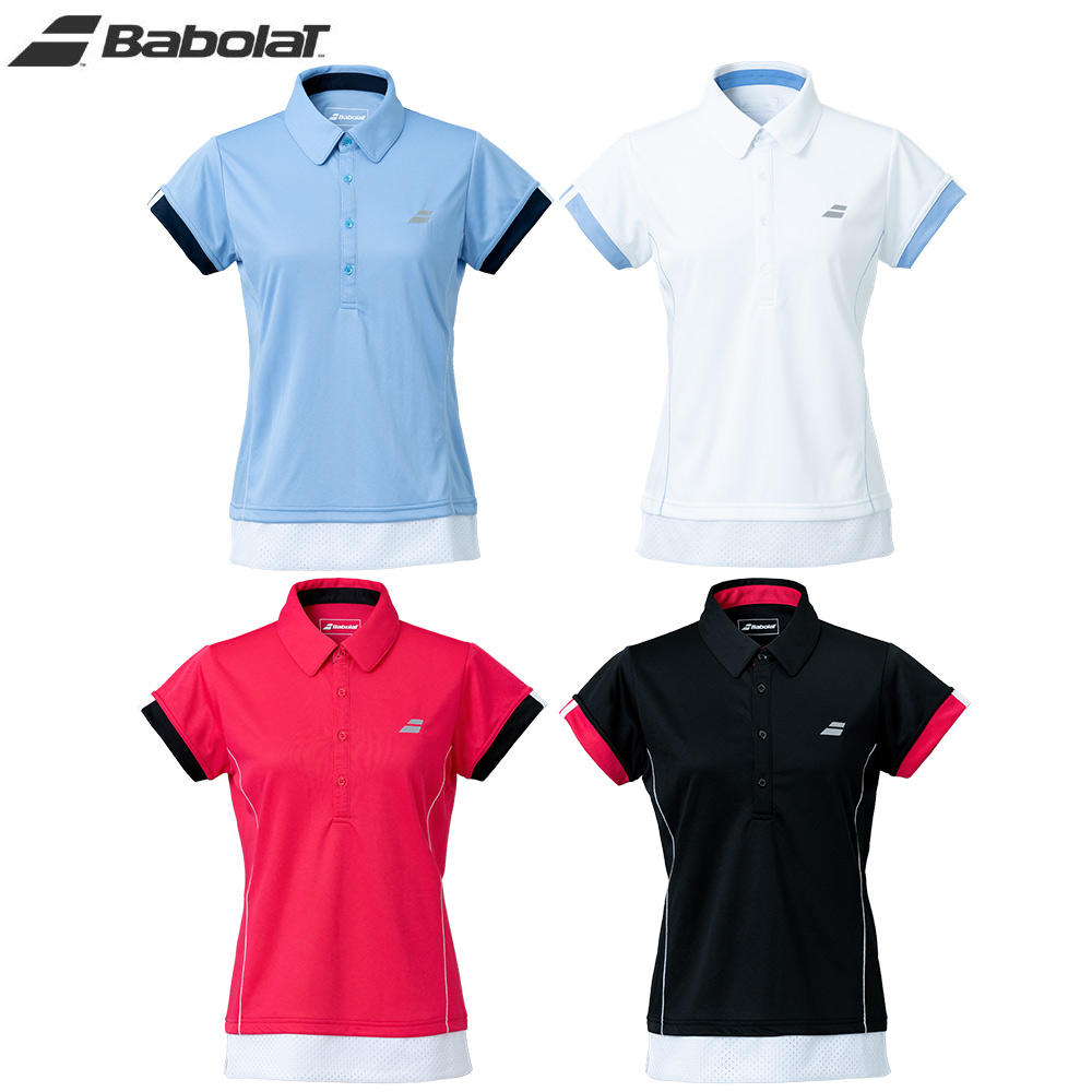 バボラ Babolat テニスウェア レディース CLUB SHORT SLEEVE SHIRT ショートスリーブシャツ BWG1331C 2021SS