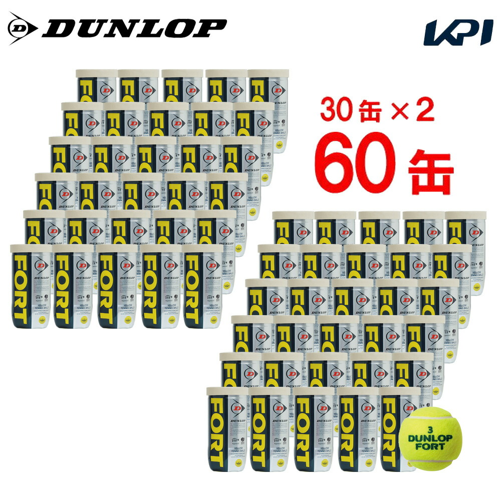 DUNLOP(ダンロップ)FORT(フォート)[2個入]2箱セット(30缶×2=120球)テニスボール