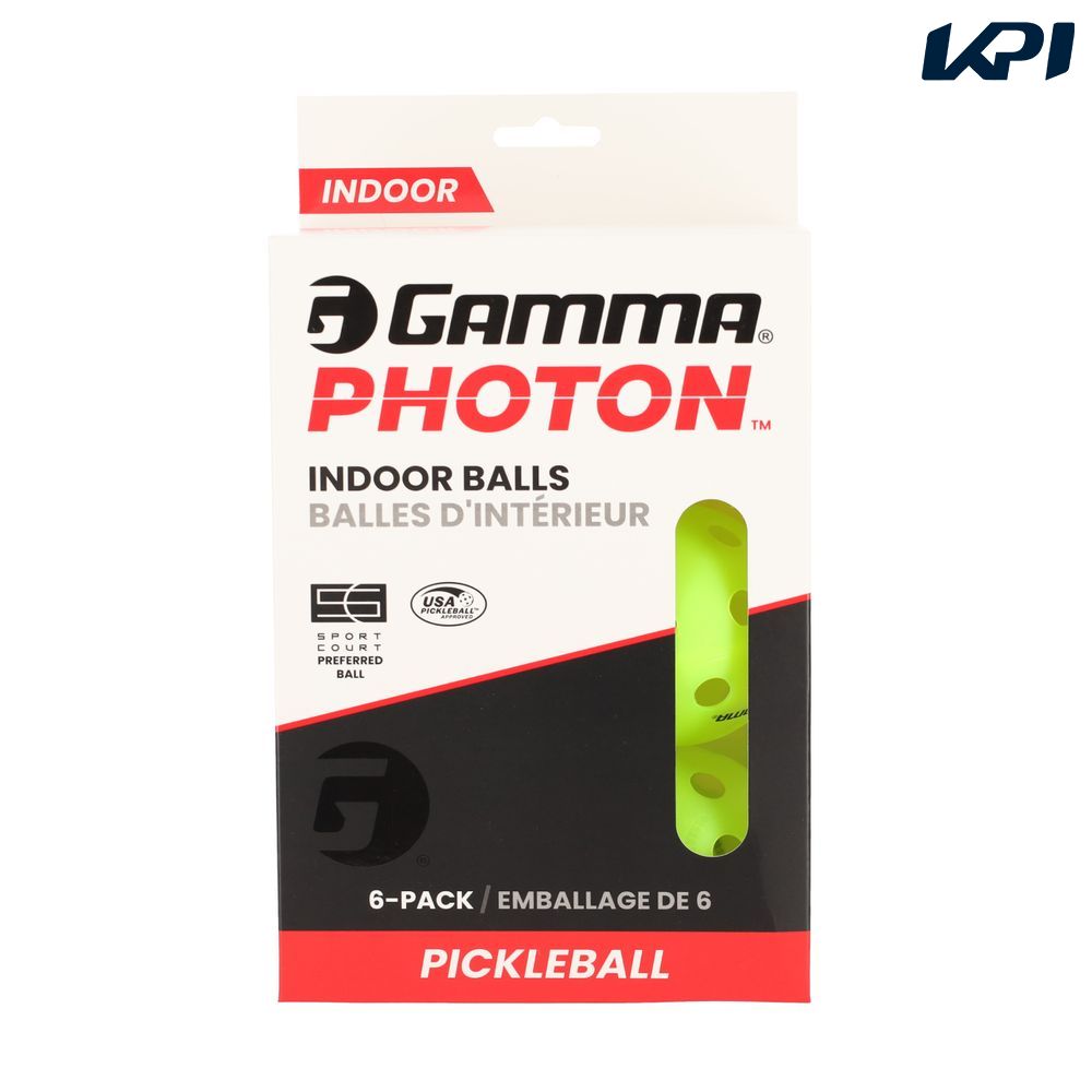 ガンマ GAMMA ピックルボールボール    PICKLEBALL PHOTON INDOOR BALL   6P 1E805860