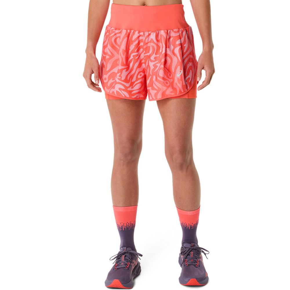 アシックス asics ランニングウェア レディース   ROAD AOP 2-N-1 3.5インチショーツ 2012D077-700 2025SS