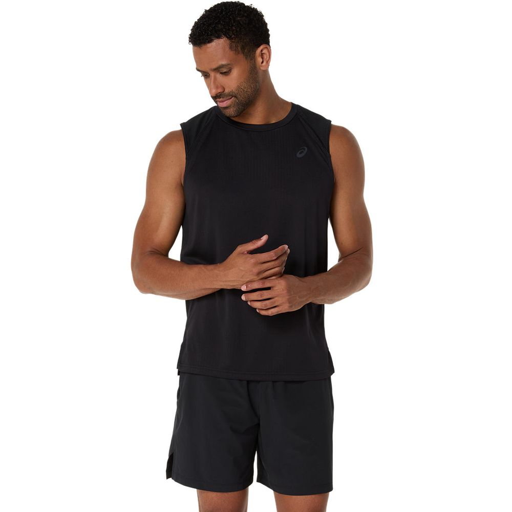アシックス asics マルチSPウェア メンズ   ACTIBREEZE ジャカードノースリーブシャツ 2031E890-001 2025SS