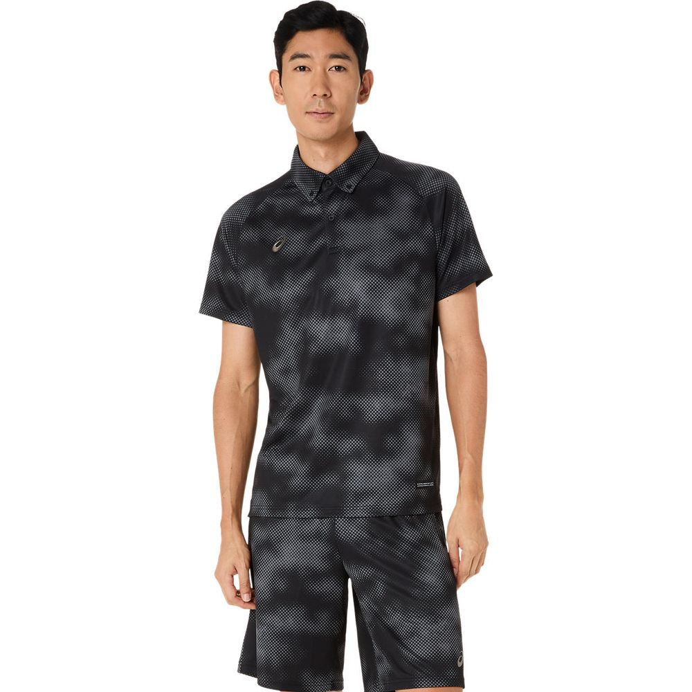 アシックス asics トレーニングウェア ユニセックス   ドライグラフィックボタンダウンポロシャツ 2033C037 2026SS