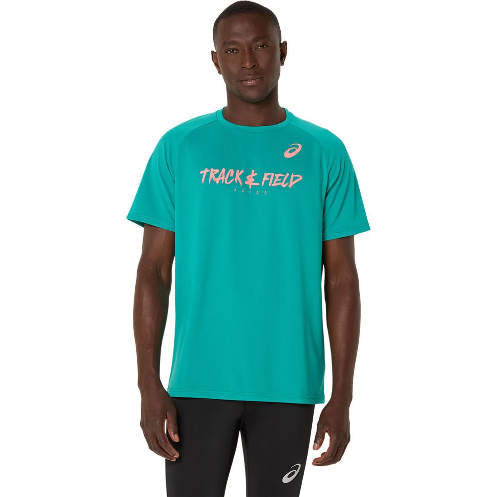 アシックス asics 陸上ウェア メンズ   トラックイベントグラフィック半袖シャツ 2091A750-414 2025SS