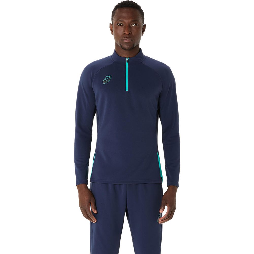 アシックス asics サッカーウェア メンズ   HALFZIP KNIT TOP 2101A301-405 2025SS