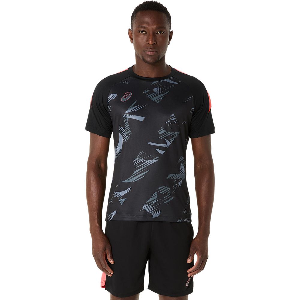 アシックス asics サッカーウェア メンズ   プラクティスグラフィック半袖シャツ 2101A306-001 2025SS