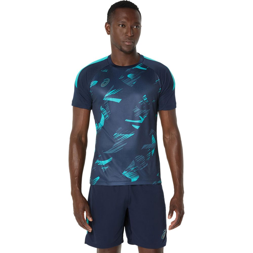 アシックス asics サッカーウェア メンズ   プラクティスグラフィック半袖シャツ 2101A306-405 2025SS