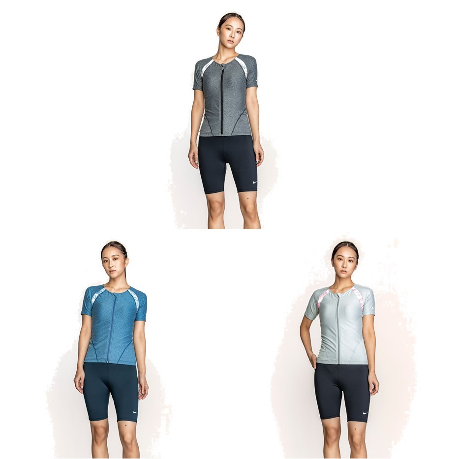 ナイキ NIKE 水泳水着 レディース   ＦＡ２４　ジップ付き半袖セパレーツ 2993117
