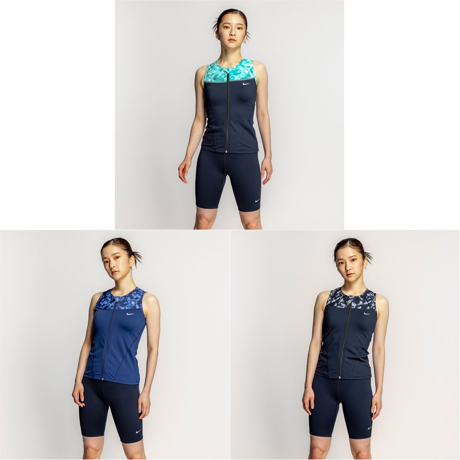 ナイキ NIKE 水泳水着 レディース   ＦＡ２５ジップ付き袖なしセパレーツ 2993144