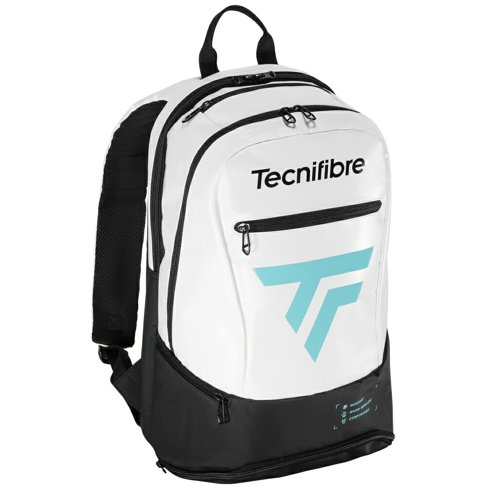 テクニファイバー Tecnifibre テニスバッグ・ケース  TOUR WHITE BLUE BACKPACK ツアーホワイト ブルー バックパック TEMPO V2連動モデル 40TOUWBLBA