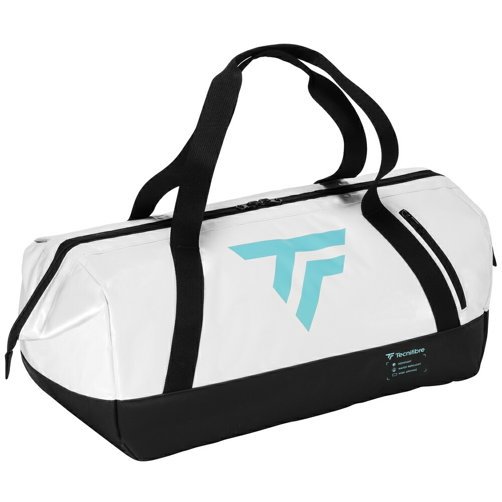 テクニファイバー Tecnifibre テニスバッグ・ケース  TOUR WHITE BLUE DUFFEL ツアーホワイト ブルー ダッフルバッグ TEMPO V2連動モデル 40TOUWBLDU