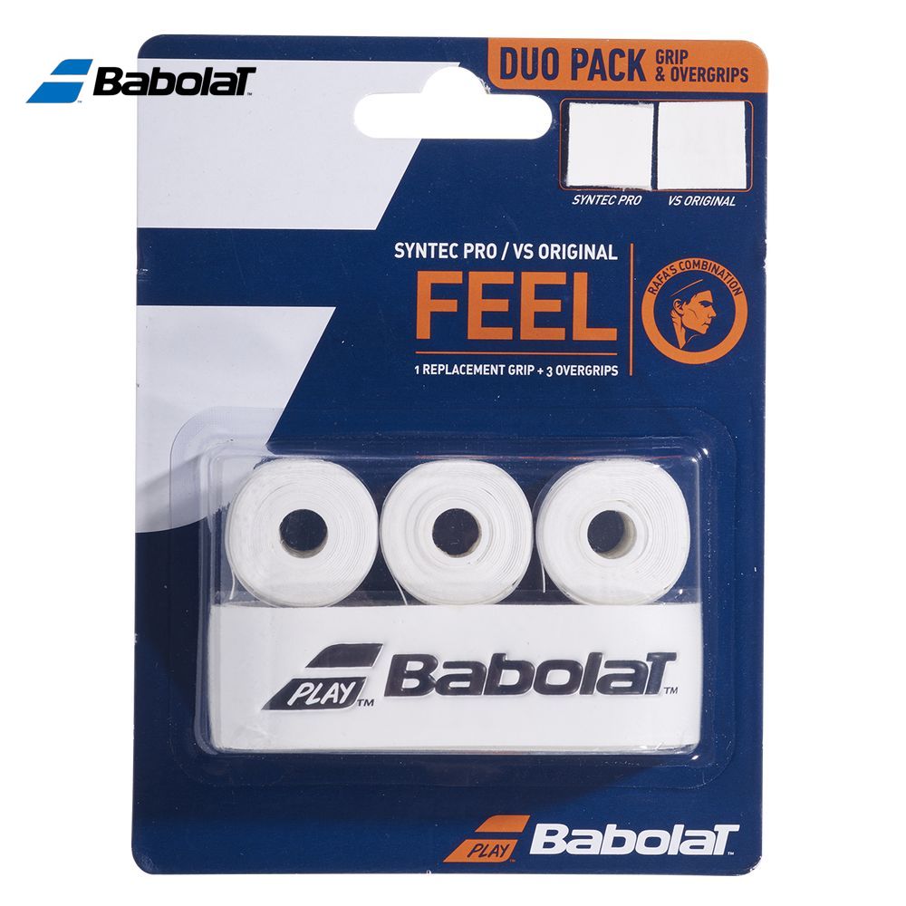 バボラ Babolat テニスグリップテープ  シンテック プロX1＋VSオリジナル×3 パック グリップ 670068