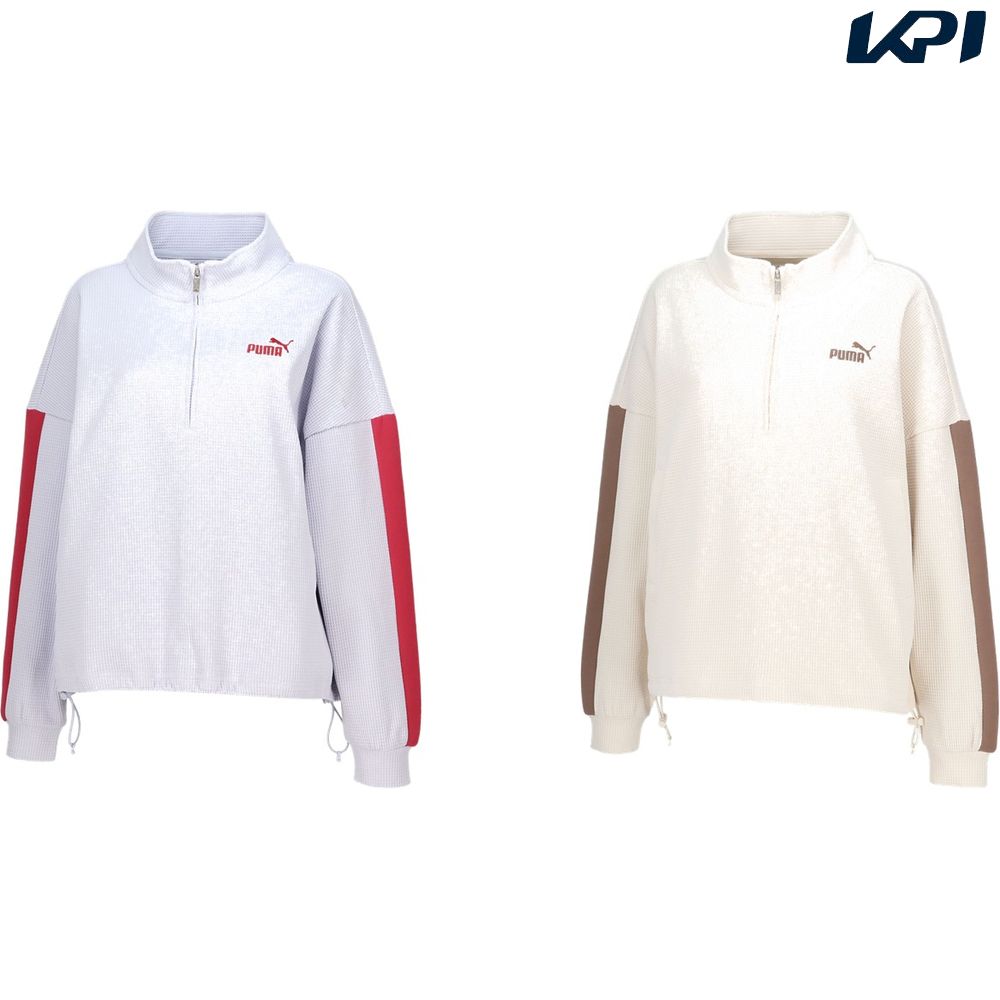 プーマ PUMA フィットネスウェア レディース   CORE HERITAGE ワッフル トラック ハーフジップ 686883 2021SS