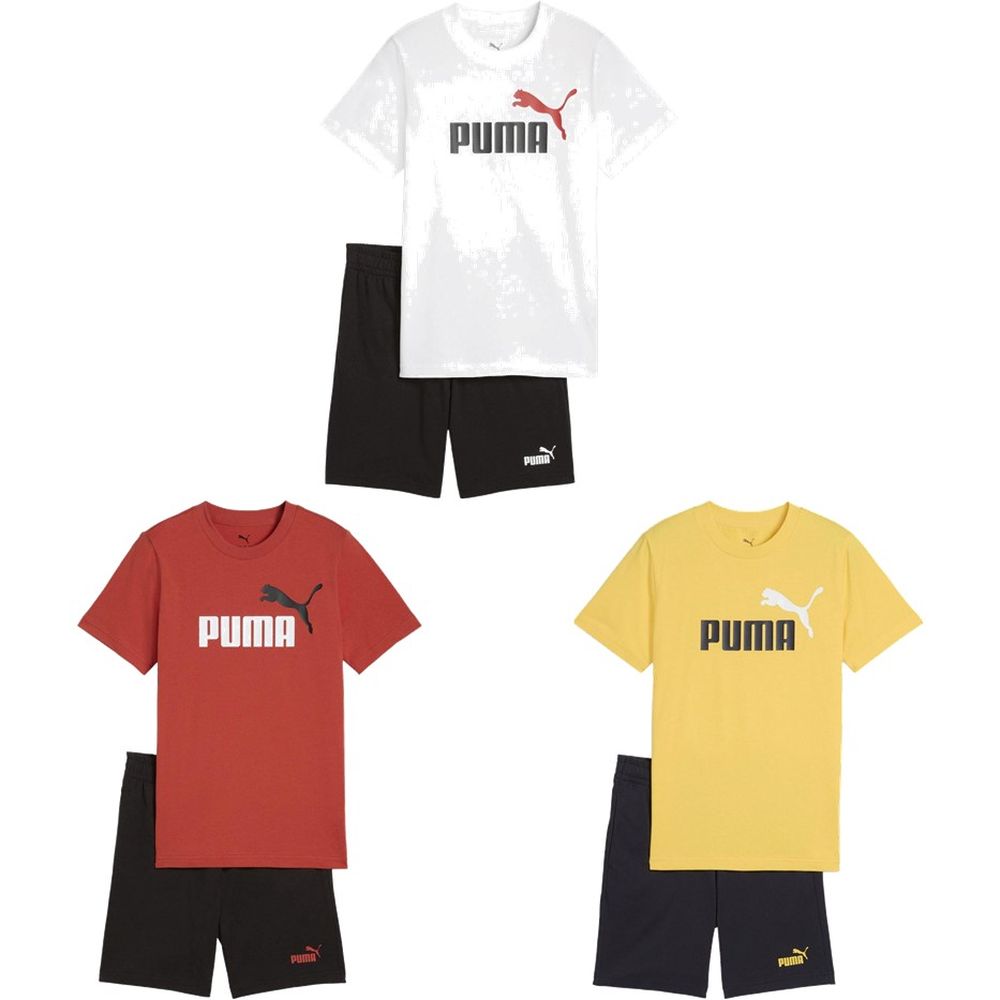 プーマ PUMA マルチSPウェア ジュニア   ESS 2 COLOR NO. 1 LOGO Tシャツ AND ショーツ セット B 687867 2025SS