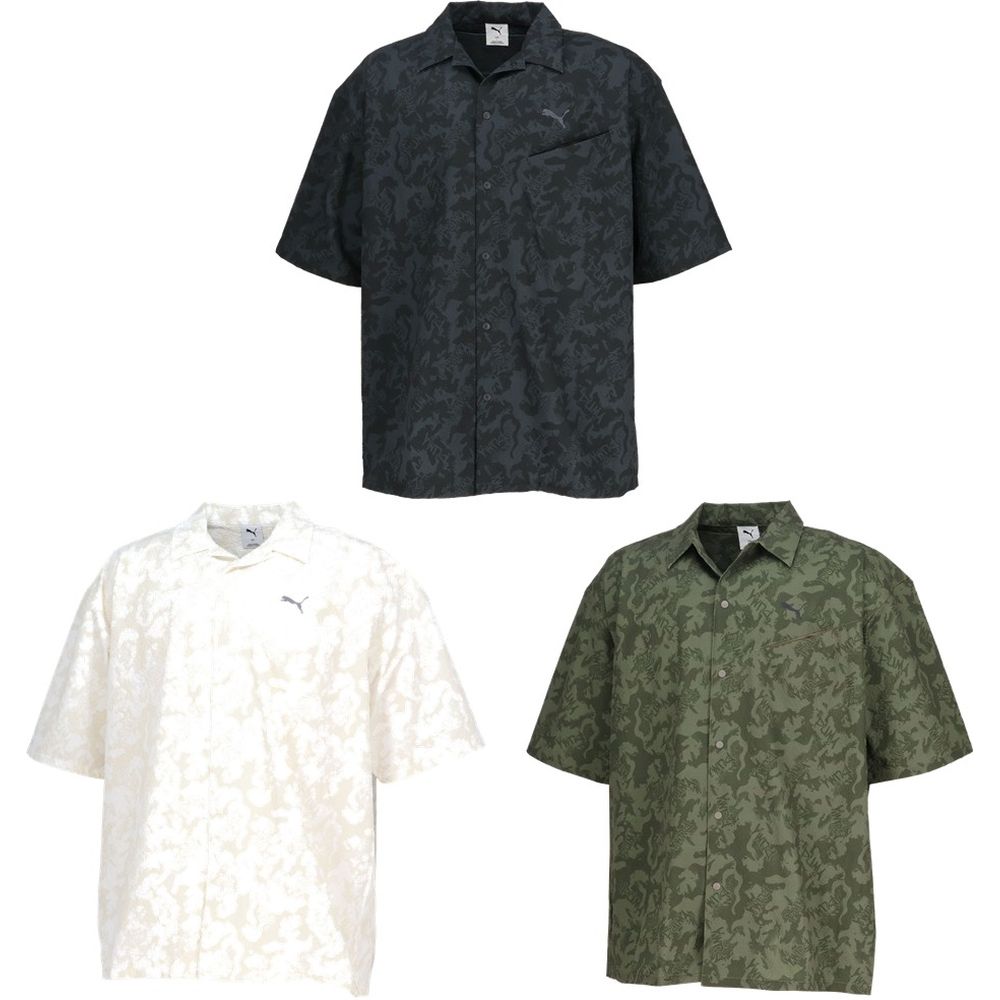 プーマ PUMA マルチSPウェア メンズ   ESS ELEVATED ウーブン AOP SS シャツ 693752 2026SS