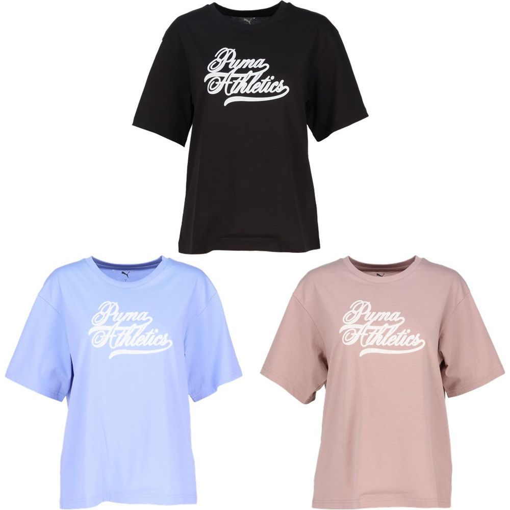 プーマ PUMA マルチSPウェア レディース   GRAPHICS リラックスド バーシティ Tシャツ 694116 2026SS