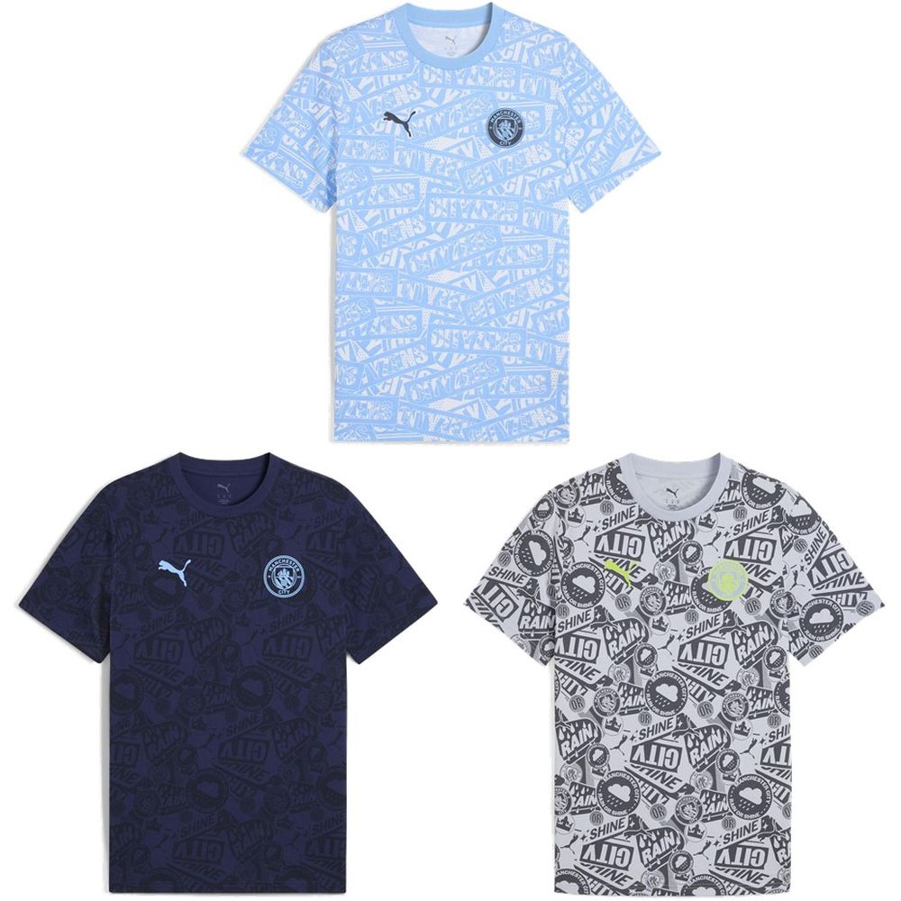 プーマ PUMA サッカーウェア メンズ   MCFC FTBLCULTURE TEE AOP 782672 2025FW