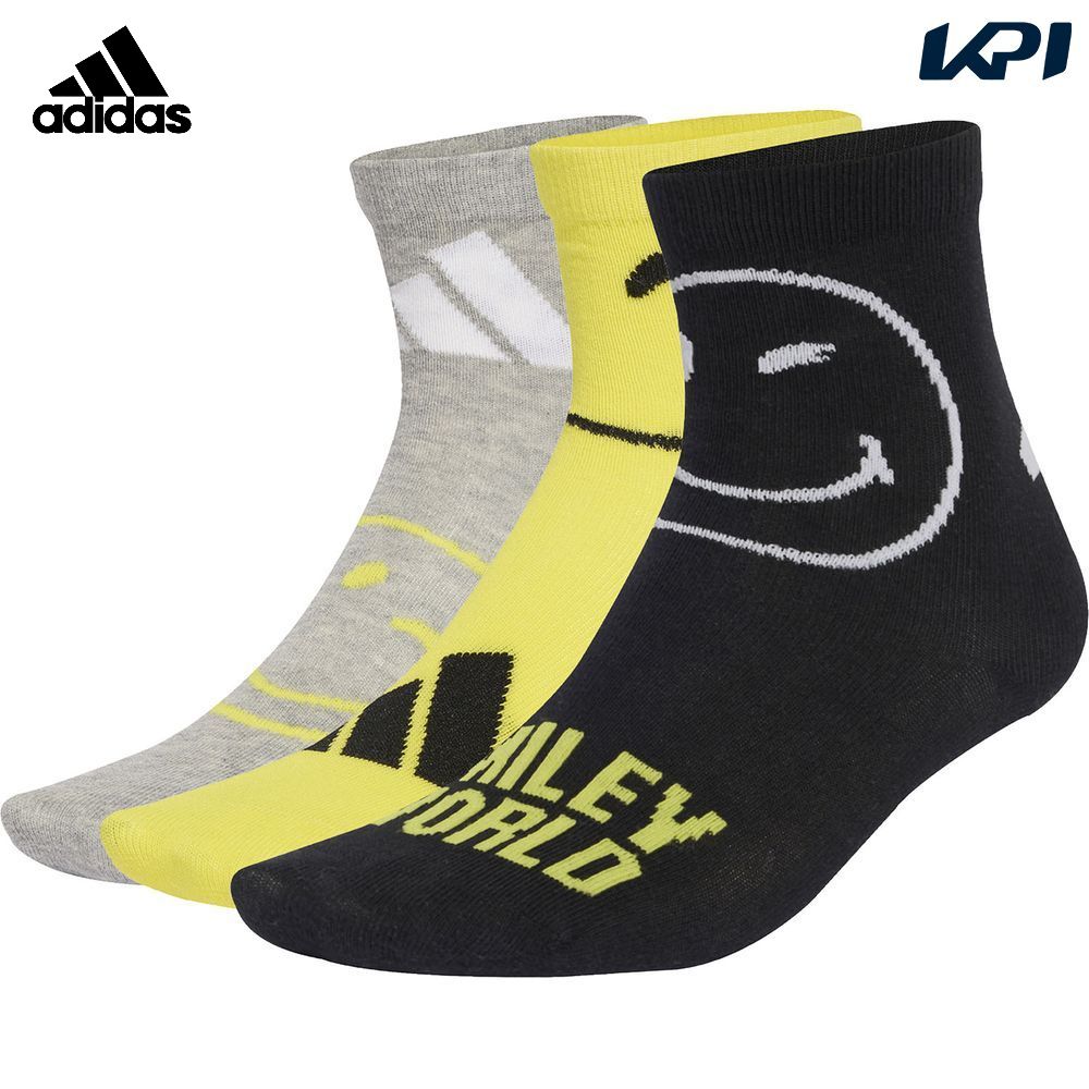 アディダス adidas マルチSPアクセサリー    adidas スマイリー 3足組 ソックス キッズ JYE94