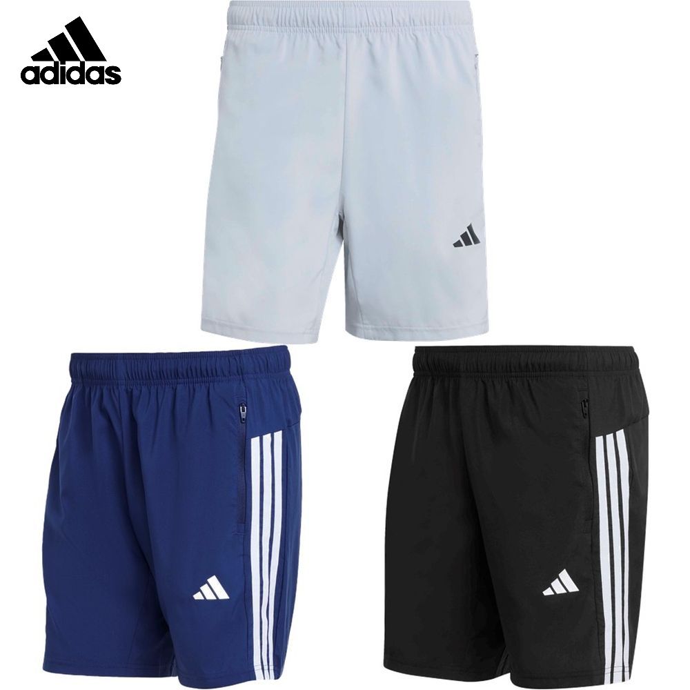 アディダス adidas ランニングウェア メンズ   ワークアウト エッセンシャル ベース スリーストライプス ウーブン ショーツ ADJ-BU501 2026SS