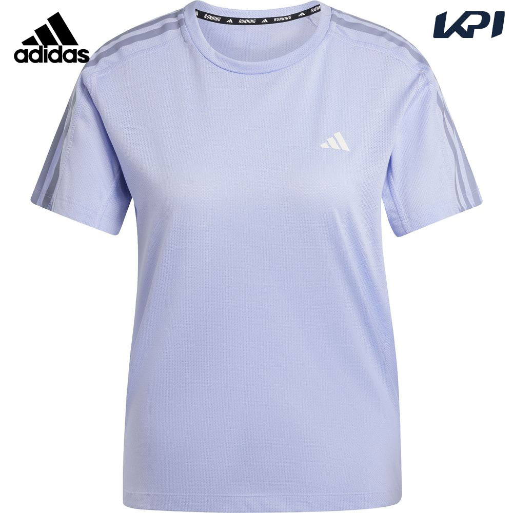 アディダス adidas ランニングウェア レディース   オウン ザ ラン スリーストライプス 半袖Tシャツ IKM65-2025 2025SS