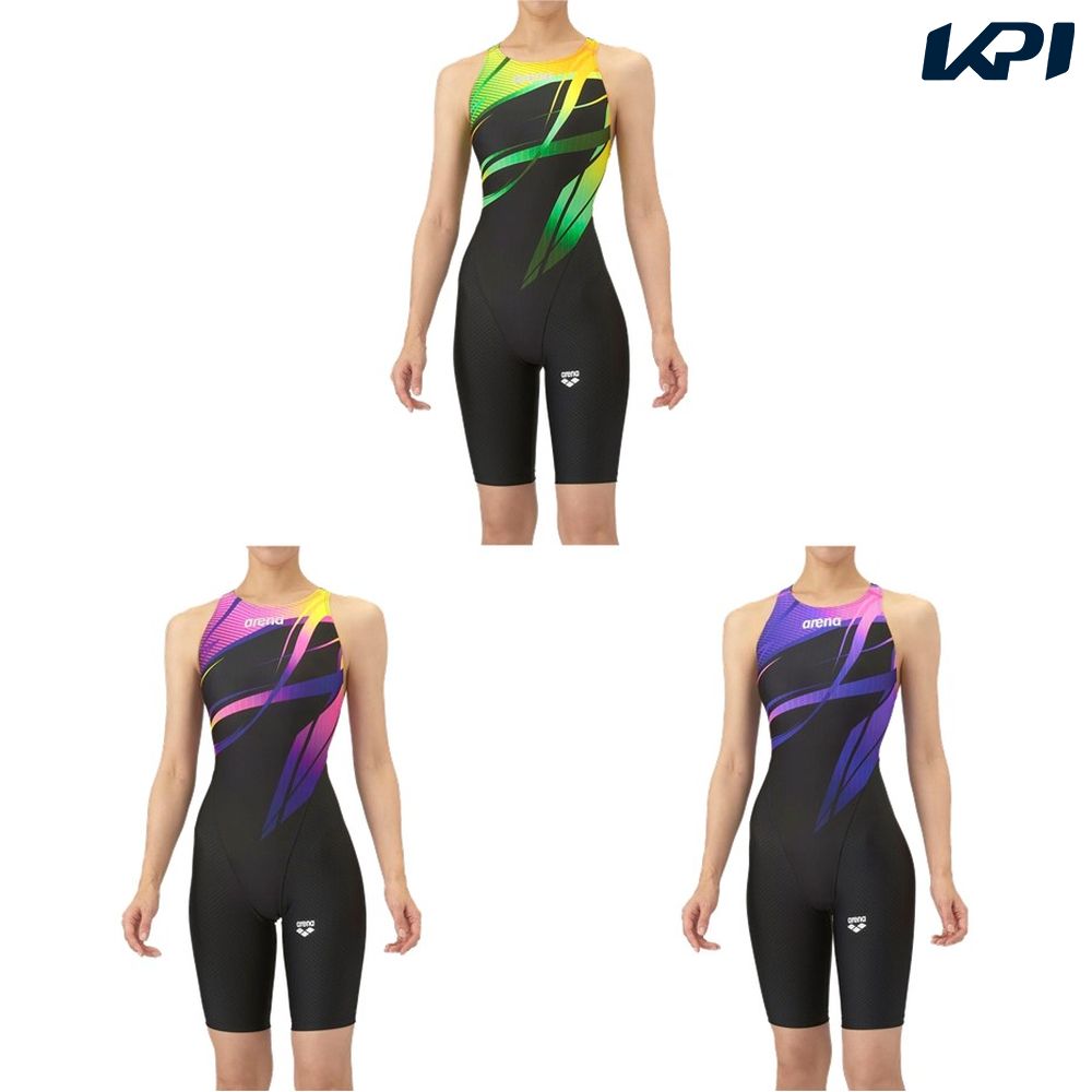 アリーナ ARENA 水泳水着 レディース   レーシングワンピーススパッツ（オープンバック・ハーフレッグ） AS5FRC59L