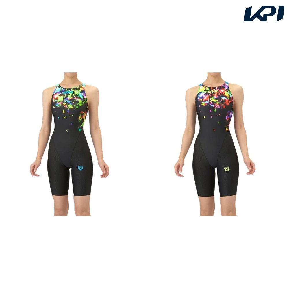 アリーナ ARENA 水泳水着 レディース   レーシングワンピーススパッツ（オープンバック・ハーフレッグ） AS5FRC69L