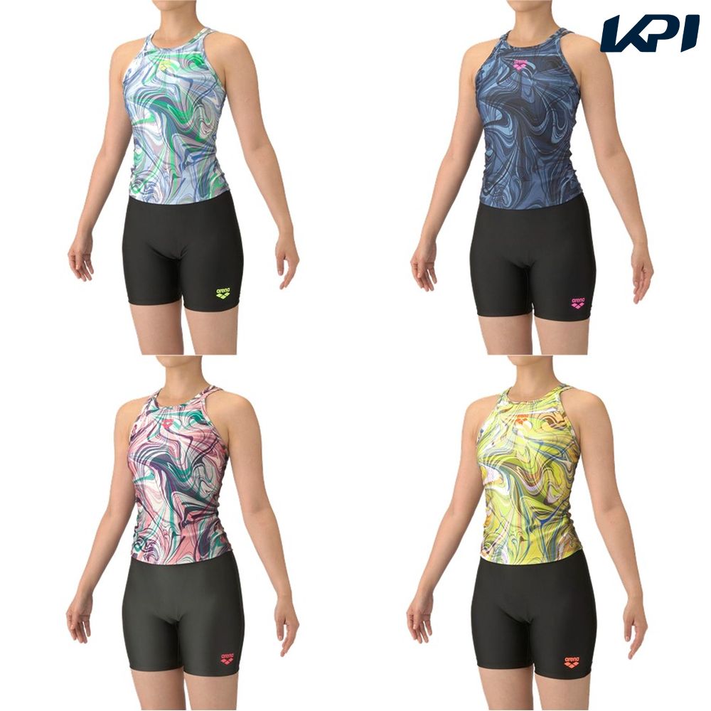 アリーナ ARENA 水泳水着 レディース   フィットネスセパレーツ（ミドルレッグ・差し込みパッド） AS5FWF50L