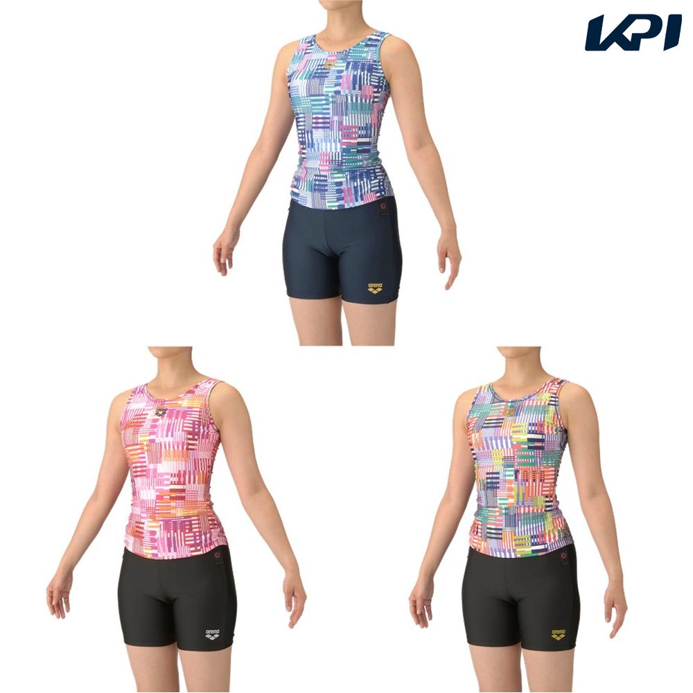 アリーナ ARENA 水泳水着 レディース   フィットネスセパレーツ（Ｕバック・ミドルレッグ・差し込みパッド） AS5FWF55L