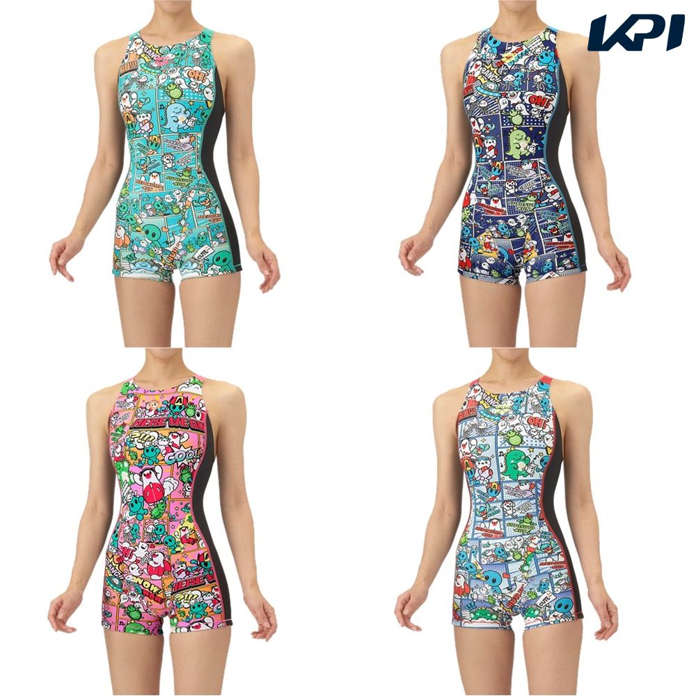 アリーナ ARENA 水泳水着 レディース   トレーニングワンピーススパッツ（オープンバック・ミドルレッグ） AS5FWM15L