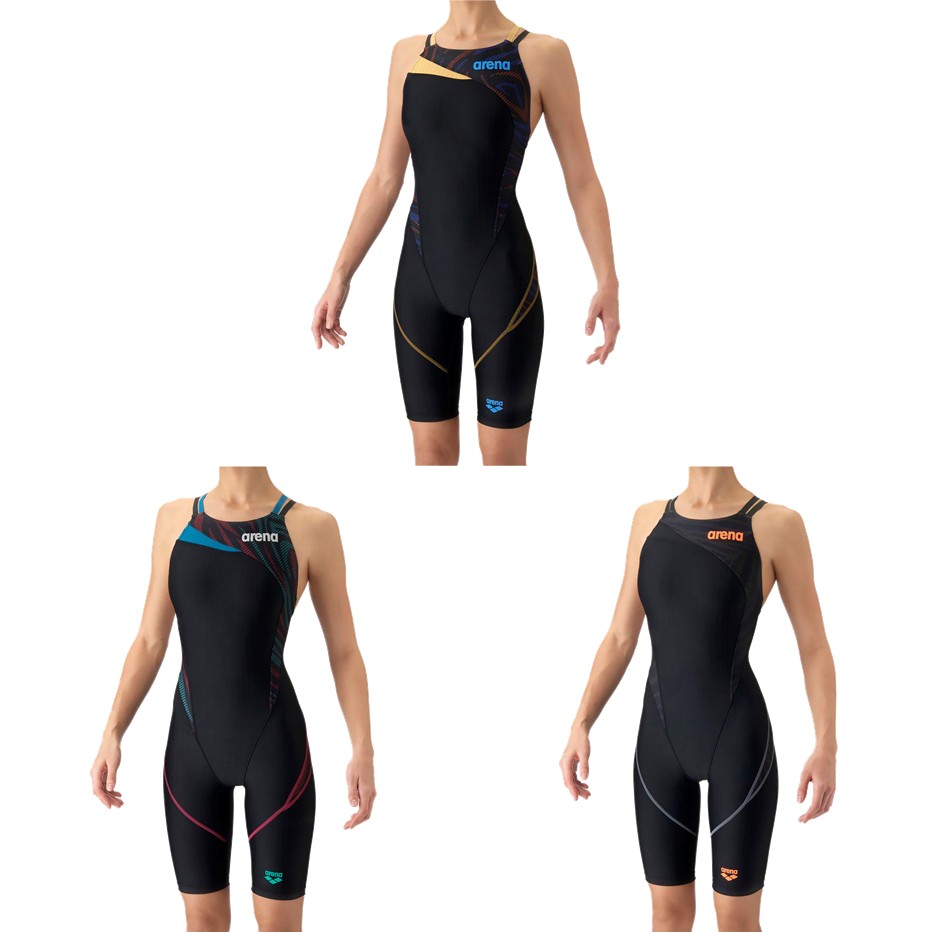 アリーナ ARENA 水泳水着 レディース   レーシングワンピーススパッツ(オープンバック･ハーフレッグ) AS6FRC75L 4月下旬発売予定※予約