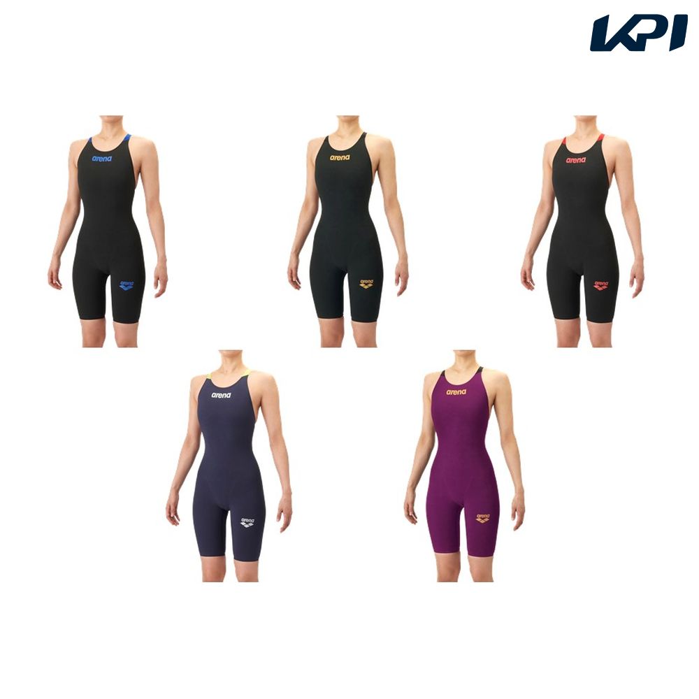 アリーナ ARENA 水泳水着 レディース   レーシングワンピーススパッツ（オープンバック・ハーフレッグ） AS6SRC10L