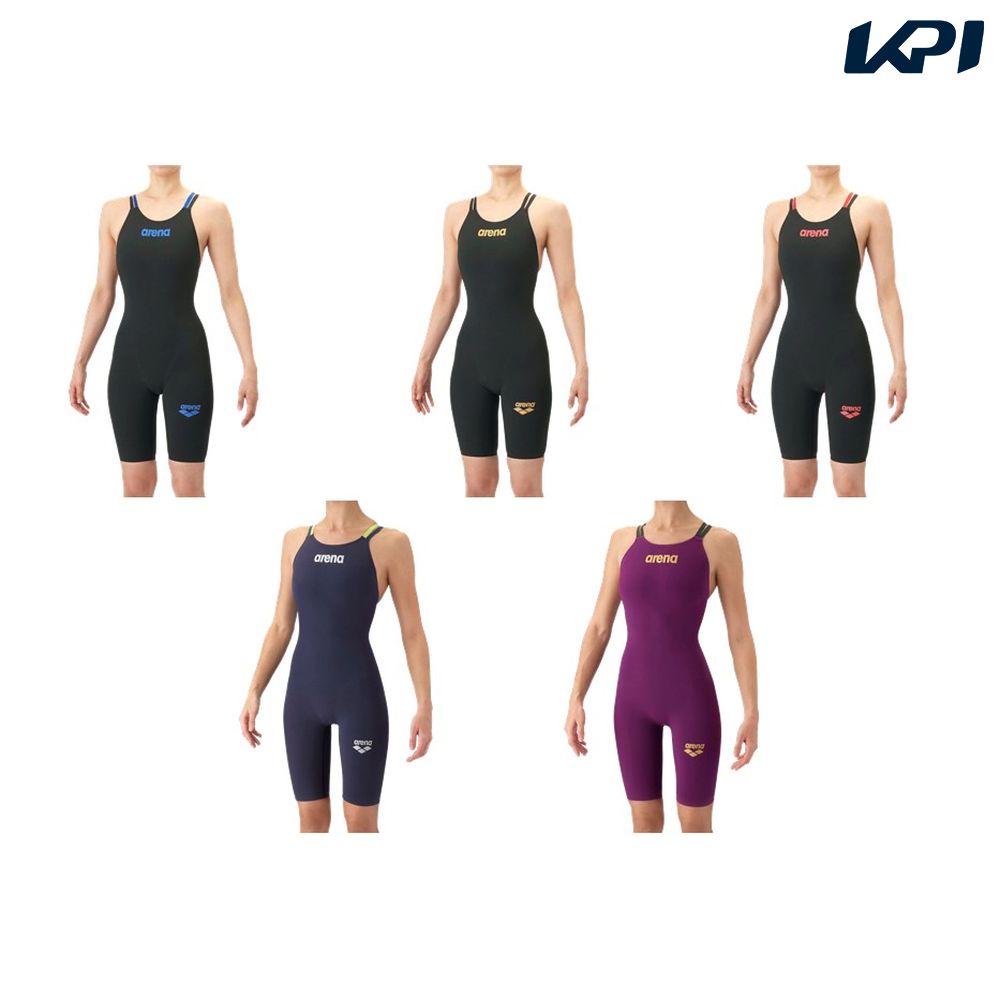 アリーナ ARENA 水泳水着 レディース   レーシングワンピーススパッツ（オープンバック・ハーフレッグ） AS6SRC11L