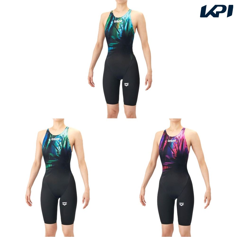 アリーナ ARENA 水泳水着 レディース   レーシングワンピーススパッツ（オープンバック・ハーフレッグ） AS6SRC40L