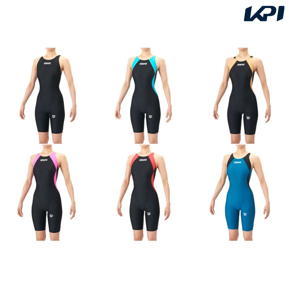 アリーナ ARENA 水泳水着 ジュニア   レーシングワンピーススパッツ（オープンバック・ハーフレッグ） AS6SRC50G