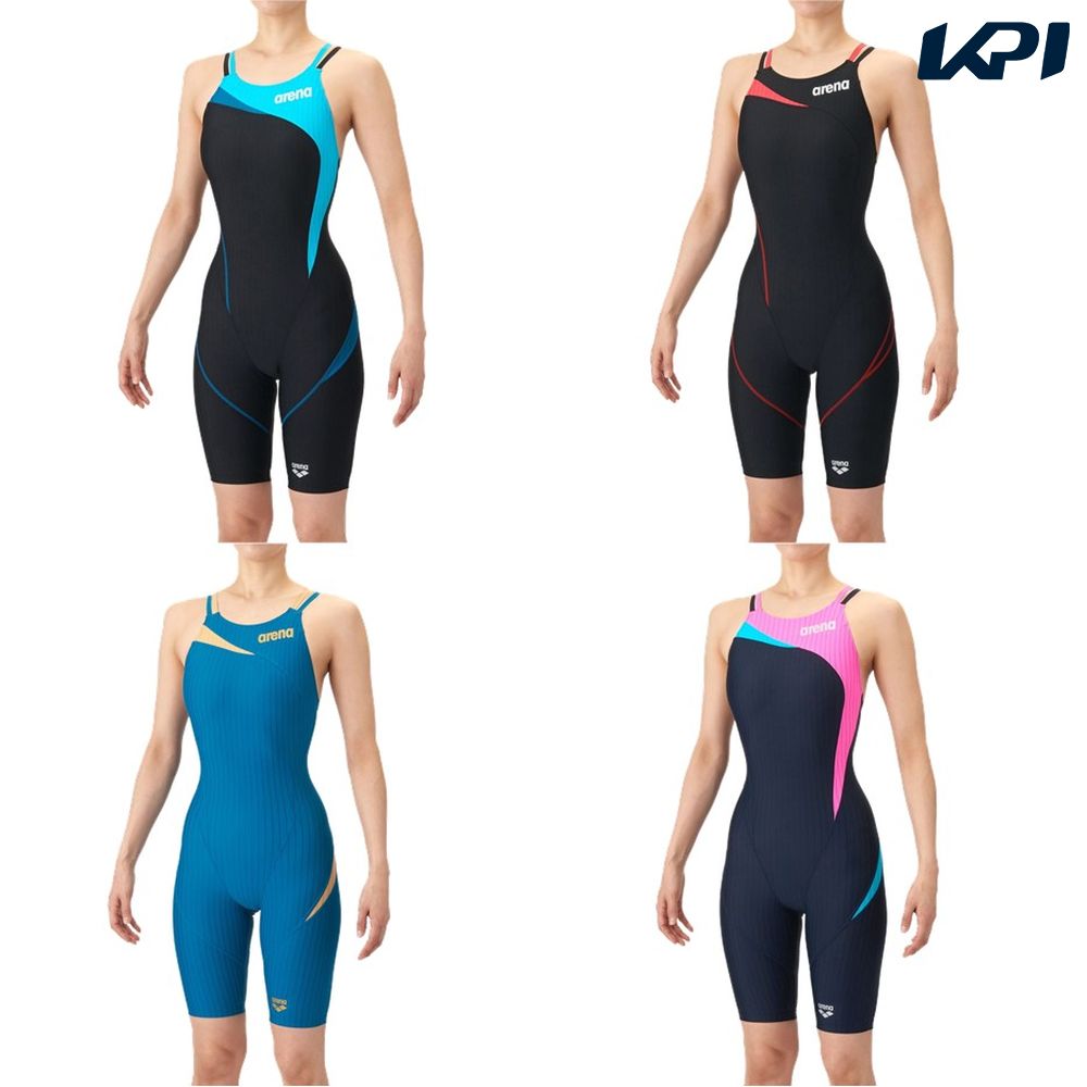 アリーナ ARENA 水泳水着 レディース   レーシングワンピーススパッツ（オープンバック・ハーフレッグ） AS6SRC56L