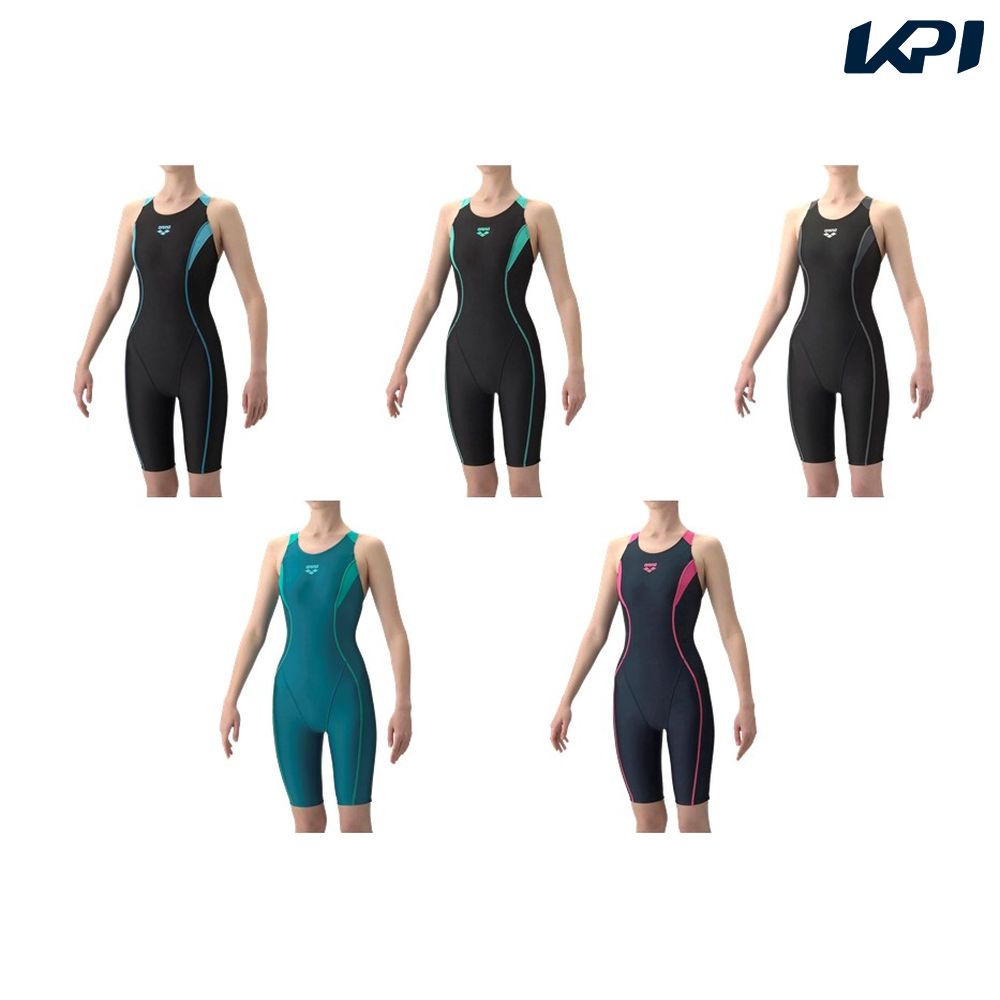 アリーナ ARENA 水泳水着 レディース   フィットネスワンピーススパッツ（オープンバック・ハーフレッグ・ひっかけパッド） AS6SWF00L