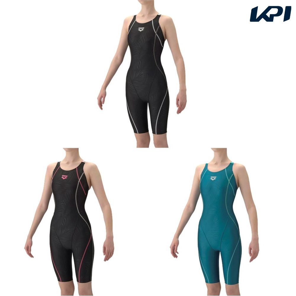 アリーナ ARENA 水泳水着 レディース   フィットネスワンピーススパッツ（オープンバック・ハーフレッグ・ひっかけパッド） AS6SWF03L