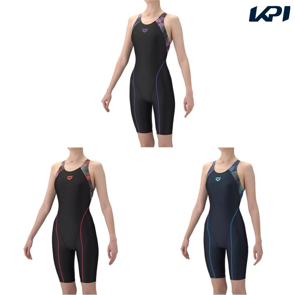 アリーナ ARENA 水泳水着 レディース   フィットネスワンピーススパッツ（オープンバック・ハーフレッグ・ぴったりパッド） AS6SWF08L