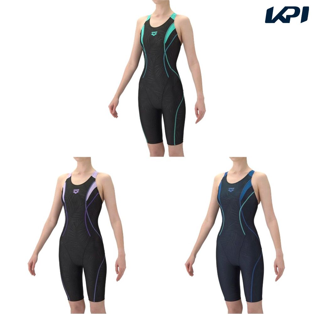 アリーナ ARENA 水泳水着 レディース   フィットネスワンピーススパッツ（オープンバック・ハーフレッグ・ぴったりパッド） AS6SWF12L