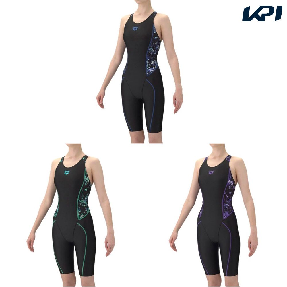 アリーナ ARENA 水泳水着 レディース   フィットネスワンピーススパッツ（カバーバック・ハーフレッグ・ぴったりパッド） AS6SWF13L