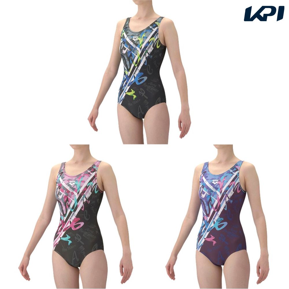 アリーナ ARENA 水泳水着 レディース   フィットネスワンピース（Ｕバック・差し込みパッド） AS6SWF22L