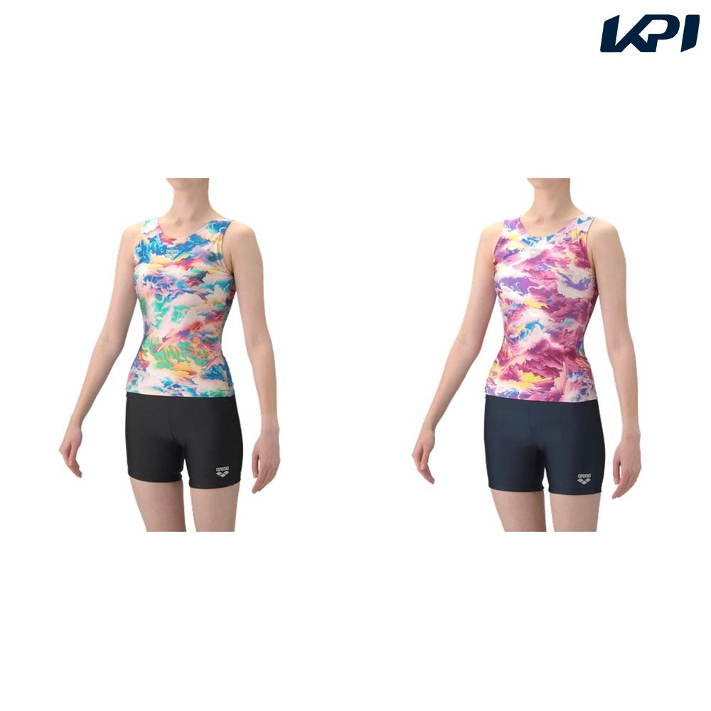 アリーナ ARENA 水泳水着 レディース   フィットネスセパレート（Ｕバック・ミドルレッグ・差し込みパッド） AS6SWF53L