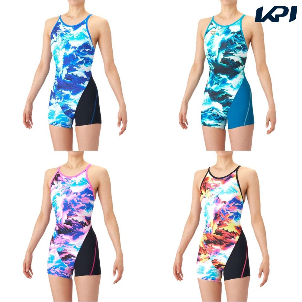 アリーナ ARENA 水泳水着 レディース TOUGHSUIT  トレーニングワンピーススパッツ（オープンバック・ミドルレッグ） AS6SWM19L