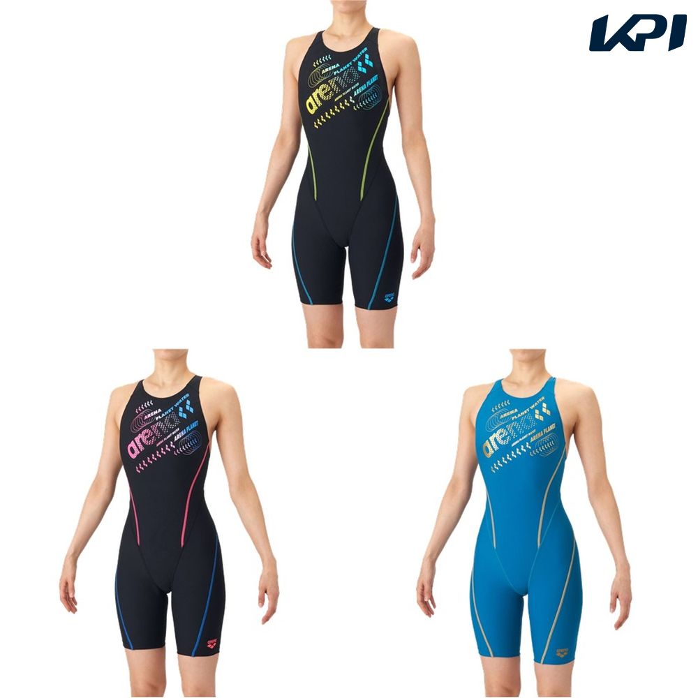 アリーナ ARENA 水泳水着 レディース   トレーニングワンピーススパッツ（オープンバック・ハーフレッグ） AS6SWM40L