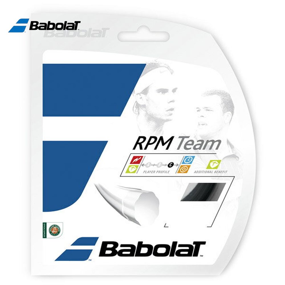「10張セット」BabolaT（バボラ）「RPM TEAM（RPMチーム）125/130 BA241108」硬式テニスストリング（ガット）