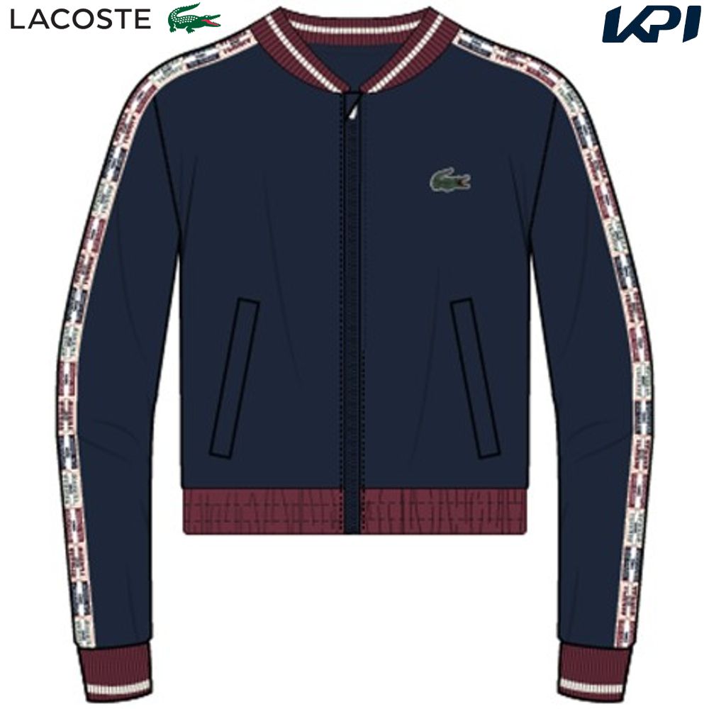 ラコステ LACOSTE テニスウェア レディース スリーブテーピングジップジャケット BF1026-99-166 2023FW