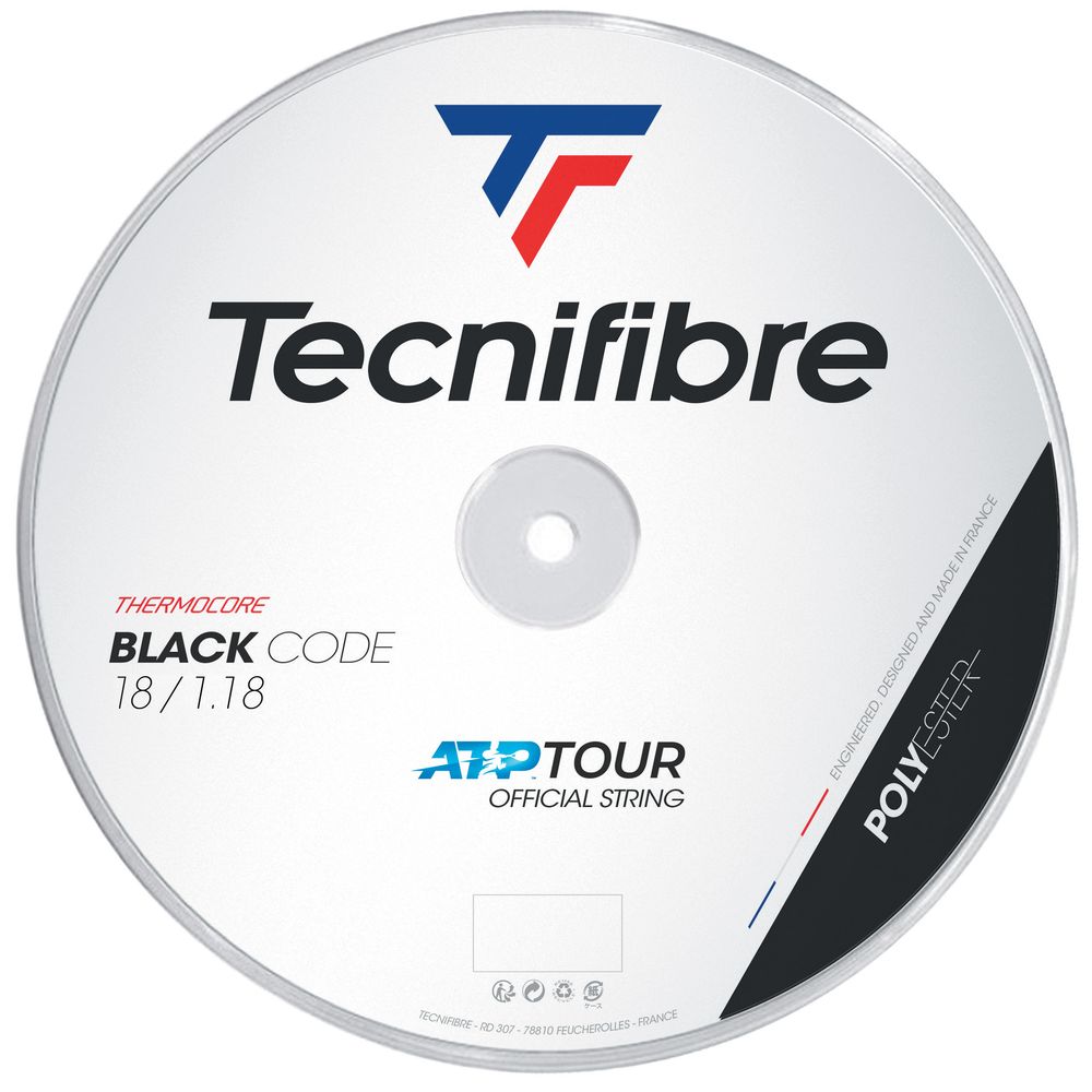 テクニファイバー Tecnifibre テニスガット・ストリング  BLACK CODE （ブラックコード） 1.18mm  200mロール TFR410  TFSR401