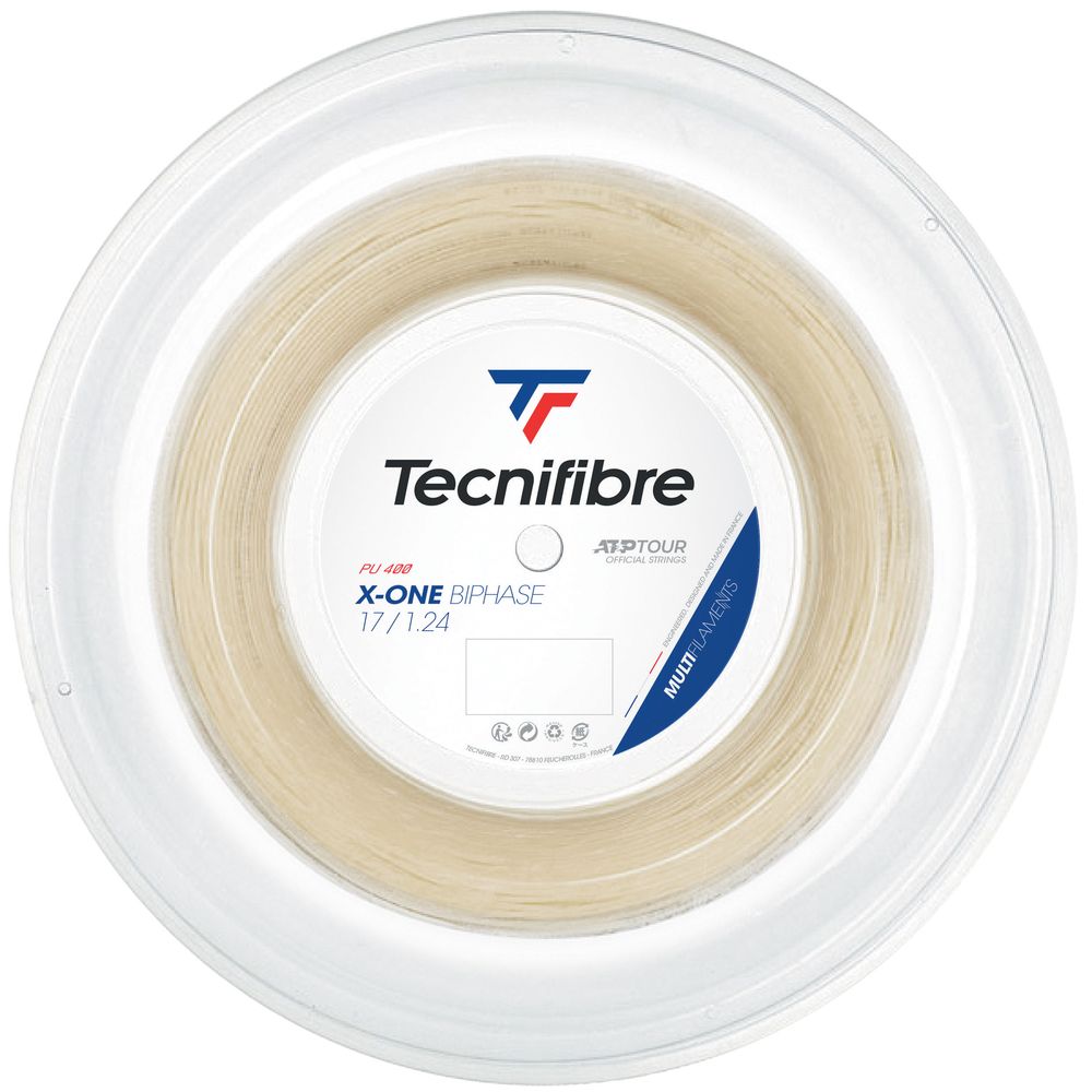 テクニファイバー Tecnifibre テニスガット・ストリング  X-ONE BIPHASE （エックスワンバイフェイズ） 1.24mm  200mロール TFR201 TFSR201