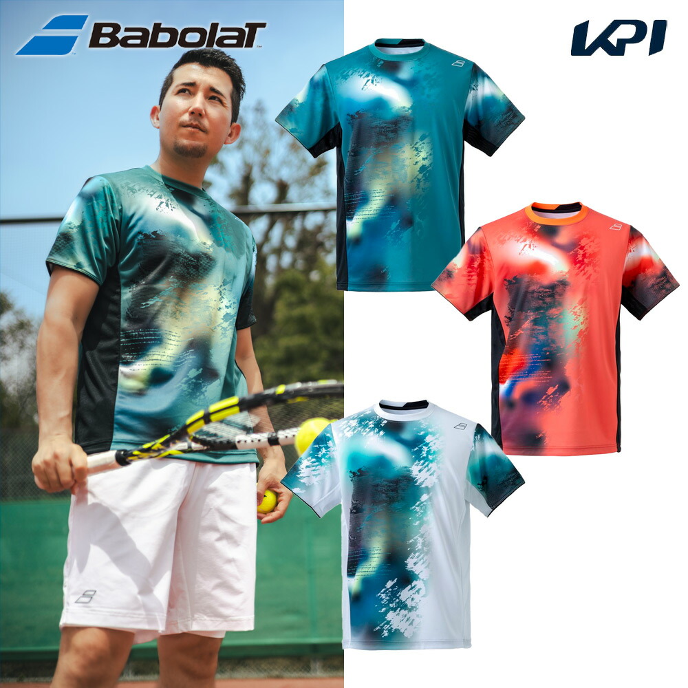 バボラ Babolat テニスウェア メンズ   PURE SHORT SLEEVE SHIRT BUG4353 2024FW