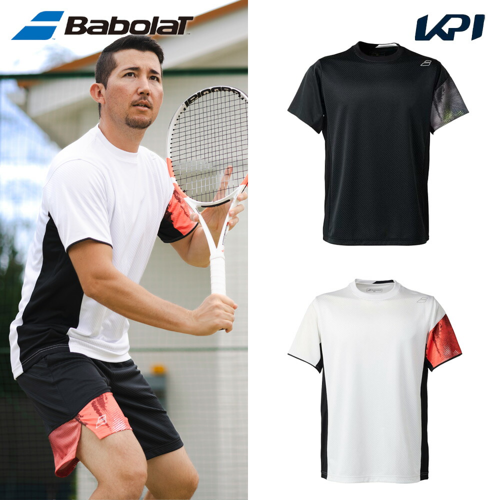 バボラ Babolat テニスウェア ユニセックス   PURE SHORT SLEEVE SHIRT ゲームシャツ BUG5303 2025SS